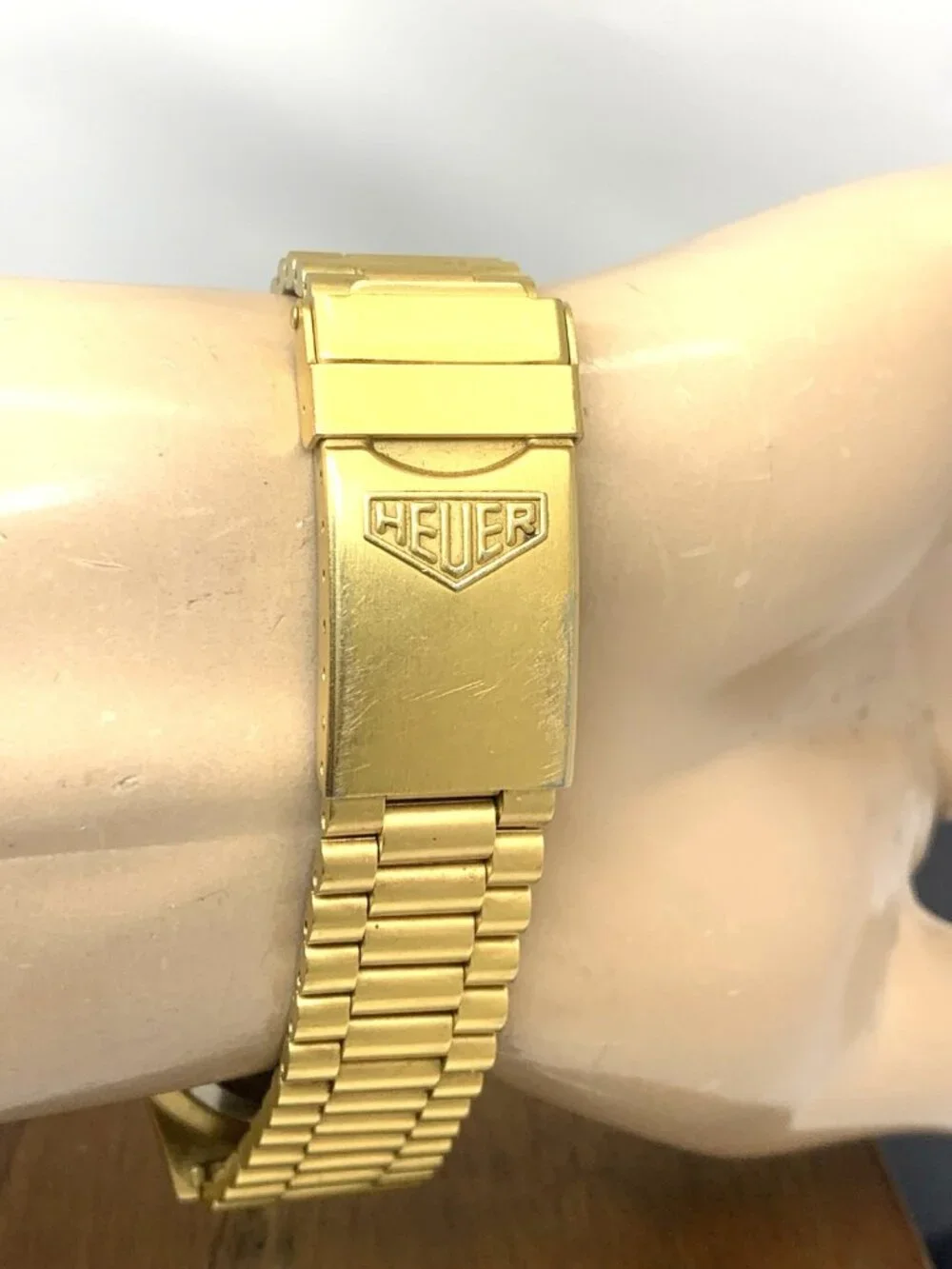 Heuer 3000 Pre Tag Men's Watch 237.406 Swiss Quartz Chronograph Gold Steel 38mm